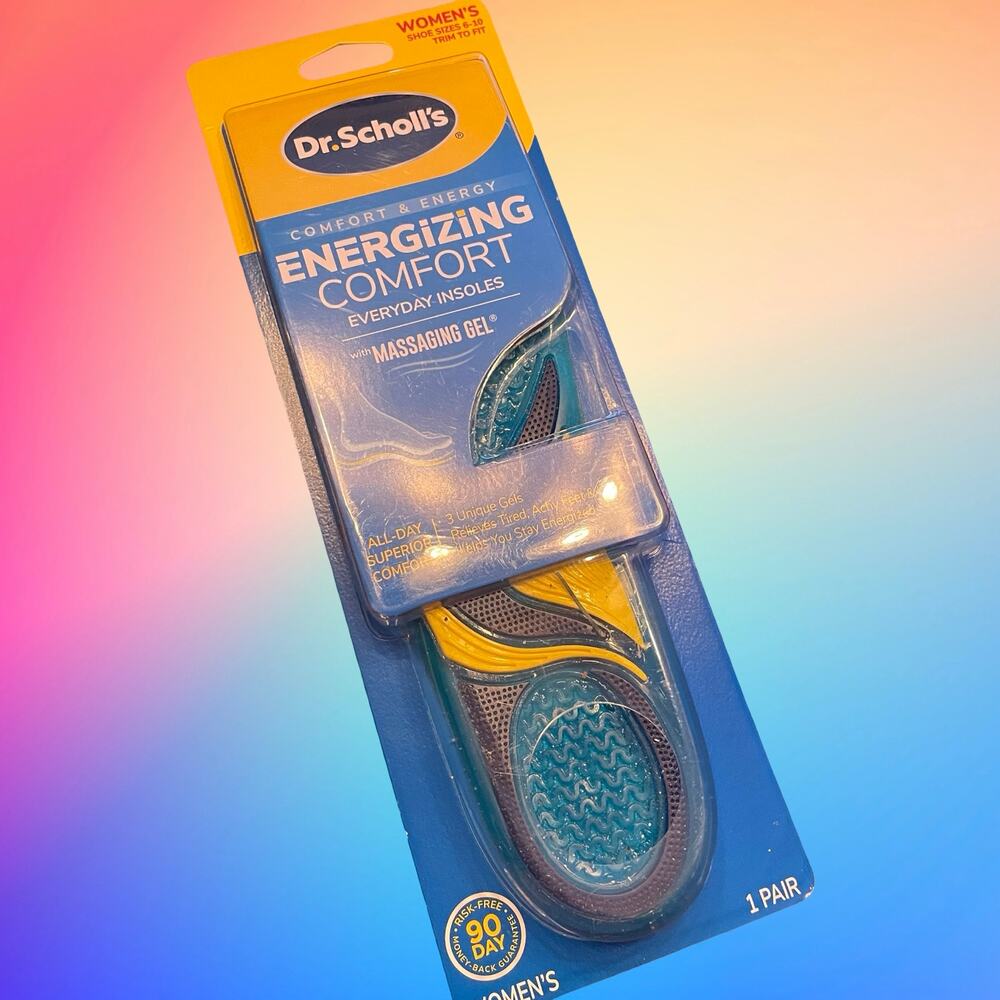 Dr Scholls Shoe Insoles Womens 6-10 Massaging Gel Inserts Energizing Comfort